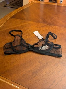 NEW Agent Provocateur Women's Kay Lovely Soft Sheer Bra Black 34A - Picture 1 of 8