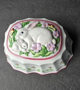 Vintage 1986 Franklin Mint Le Cordon Bleu Bunny Porzellan Wandrelief Kaninchen Kunst - Bild 1 von 9
