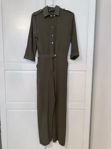 ZARA Khaki Utility Jumpsuit – Size XS - Picture 1 of 3