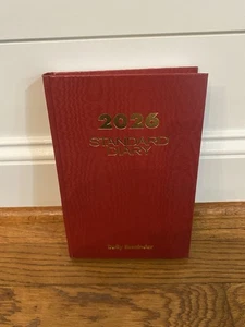 Planificador de calendario diario rojo estándar SD389-13 recordatorio Har de un vistazo 2026 - Imagen 1 de 3