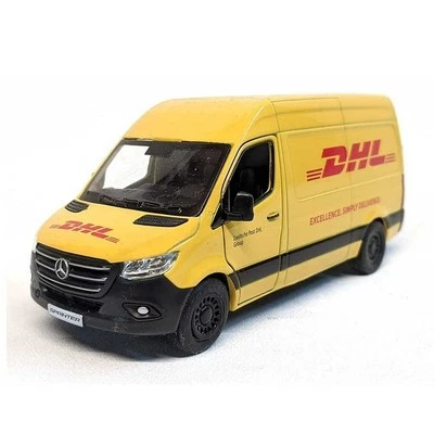 5439) kinsmart 5" DHL Mercedes Benz Sprinter Diecast Delivery Van 1:48 SCALE  - Image 1 of 4
