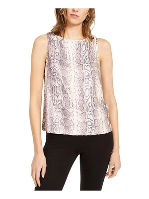 INC женщин бежевый блестками животных печать без рукавов Jewel шеи Майка миниатюрных PS - Изображение 1 из 4