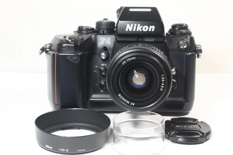 Nikon F4 SLR 35mm Film Camera DP-20 Finder + AF Nikkor 28-70mm F/3.5-4.5 D Lens - image 1 of 4