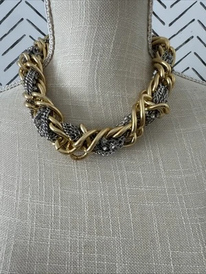 Collar de cadena tejida gruesa de metales mezclados Banana Republic Foto 1 de 4
