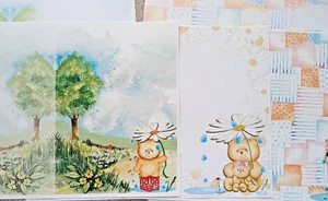 8 hojas A4 tarjetas Little Bear, papeles de respaldo y/o insertos NUEVO - Imagen 1 de 3