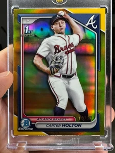 2024 Bowman Draft Gold Refractor /50 Carter Holton - Picture 1 of 2