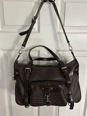 Nuevo Bolso de Mano W Tag Via Spiga Talia East West Marrón Oscuro Minorista $350.00 D1 Foto 1 de 4