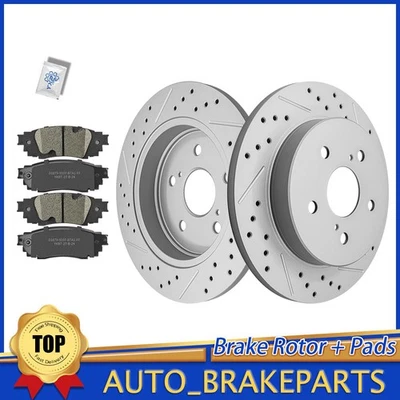 281mm Rear Brake Disc Rotors Pads for 2019 - 2025 Toyota RAV4 Lexus ES350 ES300H - Image 1 of 4
