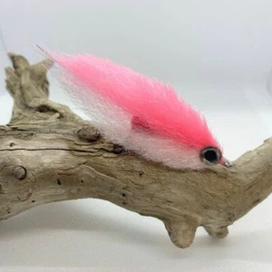 EP Baitfish Minnow Streamer Fly, Pink/White, size 2/0, 1/0 or 2 - Picture 1 of 1