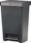 Premier Series Iii Step-On Trash Can For Home And Kitchen, With Stainless Steel
