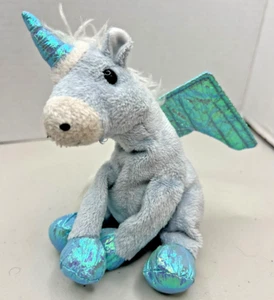 Vintage SPARKLE Unicorn Plush 2000 BLUE W.A. JACOBS TOYMAKER Australia RARE! - Picture 1 of 3