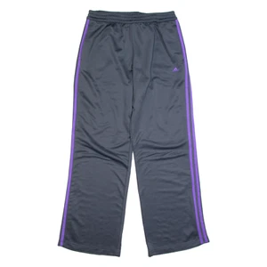ADIDAS Pantaloni da pista donna grigi dritti UK 18 W30 L31 - Foto 1 di 6