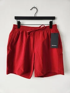 Neu mit Etikett Lululemon Speed Red Channel Cross Shorts 7" gefüttert Herren Large - Bild 1 von 9