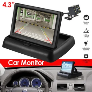 Car Backup Camera Rear View Parking System Night Vision+4.3" Mirror Monitor Kit - Picture 1 of 22