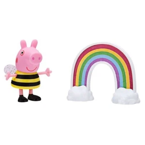 Juego de figuras de juego Peppa Pig Happy Springtime con arco iris nuevo - Imagen 1 de 12