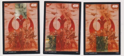 3 Puzzle  Karten Topps Star Wars - Rogue One - Nr. 94, 99, 100 - Bild 1 von 2