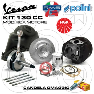 KIT MODIFICA PER VESPA PK 50 XL GRUPPO TERMICO 130 POLINI ALBERO MOTORE PERNI - Picture 1 of 3