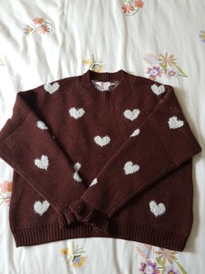 miss selfridge heart jumper