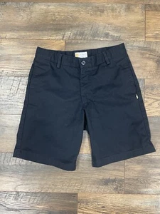 Dennis Uniform Boys Irvington Sz B14 Husky Shorts School Flat Front Navy Twill - Picture 1 of 5