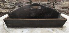 OUTSTANDING early Antique Dovetailed Wood Knife Cutlery Box Tray Tote Orig.Paint
