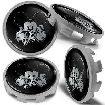 Tapacubos centrales negros compatibles con llantas de aleación BMW de 4 x 68 mm Foto 1 de 4