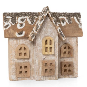 Deko Haus Holz Weihnacht Deko Fensterdeko Tischdeko 29cm Weihnachtsdekoration - Bild 1 von 13