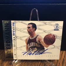 NATE ERDMANN 1997-98 Score Board Authentic Autographs Auto #D /500 Oklahoma 