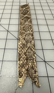 Sewn Piece of Rattlesnake Snakeskin, Cloth Backed - 1" x 10" - Picture 1 of 4
