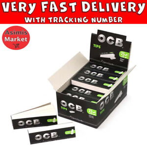 Ocb Premium Paper Filter Tips Perforated For Rolling 1x Full Box 25 Packs
