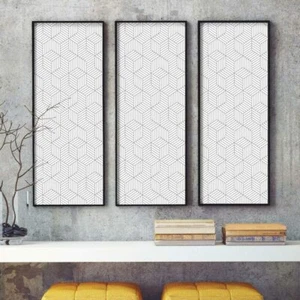 RoomMates® Striped Hexagon Gray & White Peel and Stick Wallpaper - SEALED - Picture 1 of 10