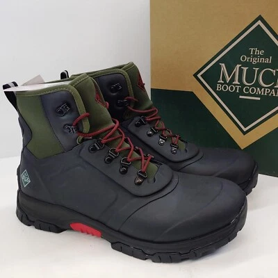 Neopreno Muck Boot Co. Apex con cordones para hombre talla 10 negro verde aislado AXML-000 Foto 1 de 4