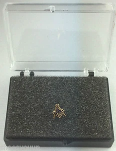 Masonic Small Crest Very Discreet Enamel Lapel Pin Badge In Gift Box - Picture 1 of 2