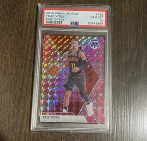 Trae Young 2019 Panini Mosaic Pink Camo 182 PSA 10 Atlanta Hawks NBA gema como nueva - Imagen 1 de 2