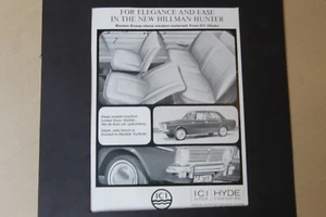 Original Zeitschriftenanzeige 1966: HILLMAN HUNTER Interieur Rahmenfertig Wandbild  - Bild 1 von 1