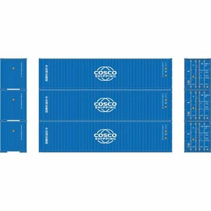 NEW Athearn 40' Corrugated HC Container - Cosco Shipping (3) N Scale - Picture 1 of 1