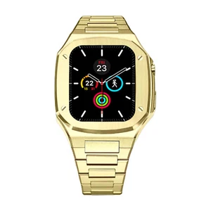 Złoty zegarek Apple Watch ze stali nierdzewnej do serii 4/5/6/7/SE 44mm i 45mm - Zdjęcie 1 z 6