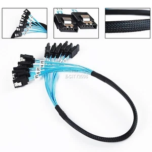 6 SATA 7pin to 6SATA 7pin Target SSD Hard Disk 6Gbps Data Server Raid Cable 50CM - Picture 1 of 9