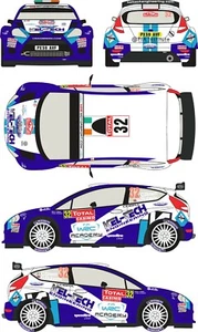 Racing Decals 43 1:24 Scale Ford Fiesta S2000 #32 Monte Carlo 2012 Decal Sheet - Picture 1 of 3