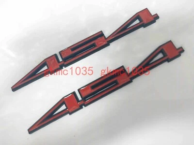 2X METAL BUMPER TRUNK GRILL EMBLEM DECAL STICKER BADGE BLACK/RED 454 LS6 C3 7.4 - Image 1 of 3