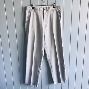 Footjoy Pants Mens W34 L32 Golf Plaid Beige Zip Fly Standard Fit Size 34 - Picture 1 of 15