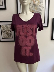 Women’s Nike Dri Fit V. Neck T.shirt Size M - Picture 1 of 9