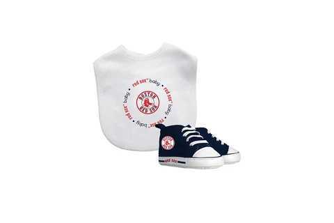 Boston Red Sox Baby Bib with Pre-Walkers Shoes Cover