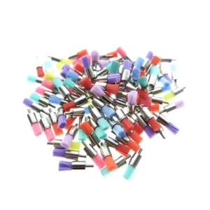 500 Screw-in Type Dental Paste Prophy Flat Tips Polishing Brushes Nylon Colorful - Picture 1 of 3