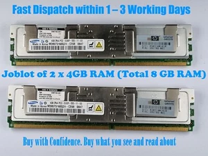 Samsung 8 GB RAM (2 x 4 GB) PC2-5300F-555-11-E0 RAM Module. 2 x Samsung 4GB - Picture 1 of 11