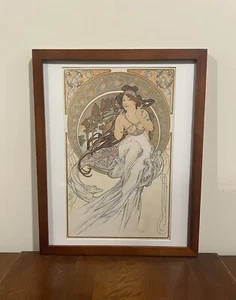 Mucha Muse of Music (The Arts Series) 12x15 Framed Art Nouveau Print Wall Art - Picture 1 of 3
