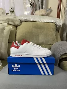 Adidas Originals Stan Smith White Red Trainers Shoes BNIB Size 11.5uk ID1979 - Picture 1 of 19