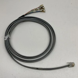 6ft Flat Gray RJ25 Male Plug to Loose Wire Cable with Spade/Fork Terminals - Picture 1 of 11