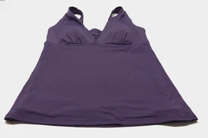 NEW Lands' End Gretian Tankini Swimsuit Top M Long size 10L  NWOT Figure Control - Picture 1 of 9