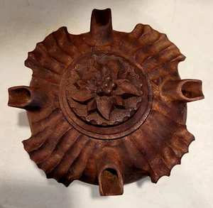 La Grolla 4 Ausgießer handgeschnitzt Holz Kaffee Schnaps Freundschaftsschale Cervinia Italien - Bild 1 von 10