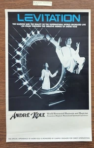 Cartel Andre Kole Levitación Flotante Ilusionista y Mago de Reconocimiento Mundial - Imagen 1 de 1